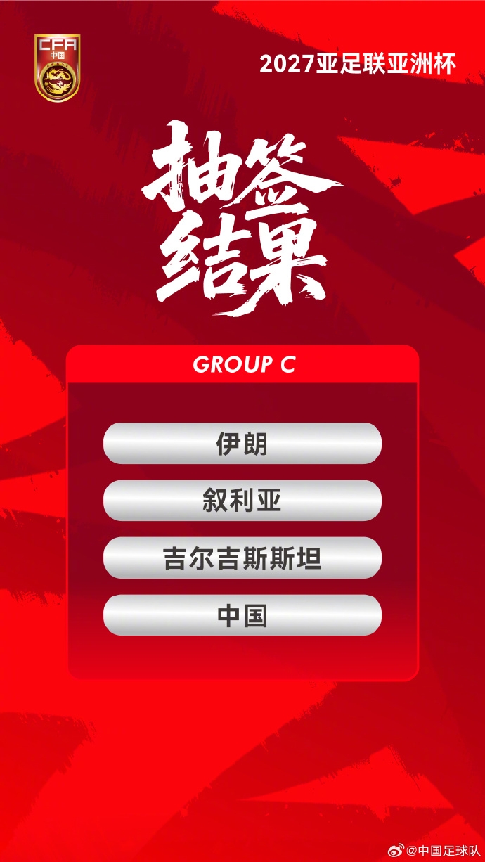 完美世界竞技平台官网-中国国家男子足球队与伊朗、叙利亚、吉尔吉斯斯坦队同分在C组